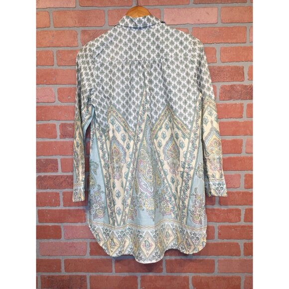 Soft Surroundings Tabitha Tunic Top Lightweight Shirt Pastel Paisley Floral XS - Picture 4 of 8